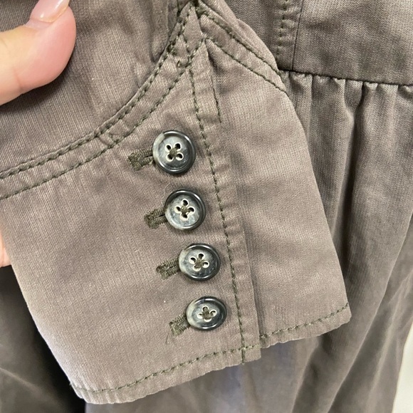 Free People Charcoal Belted w Pockets with pink floral jacket - Picture 10 of 10